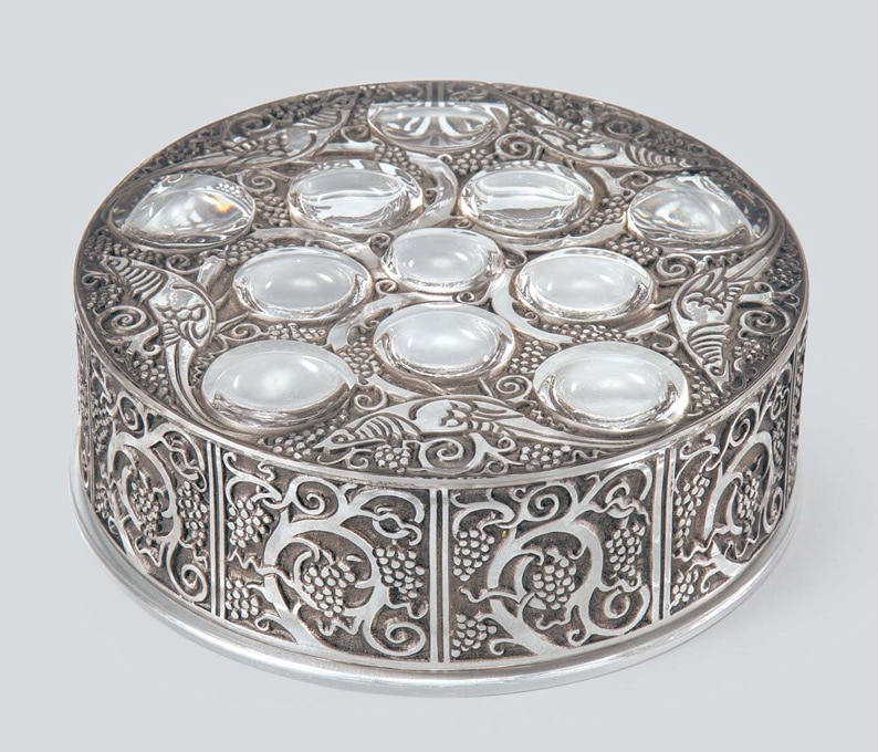 ルネ・ラリック初期作 Médicis 1924 葡萄と裸婦文 フロスト加工お買得 ルネ・ラリック 「蓋物：ROGER」 | | アトリエ・ブランカ