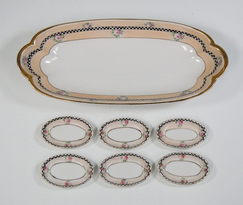 Noritake - Noritake　セロリセット 湖畔の風景を楽しむセロリ皿セット｜幅32 高さ6｜アンティークな