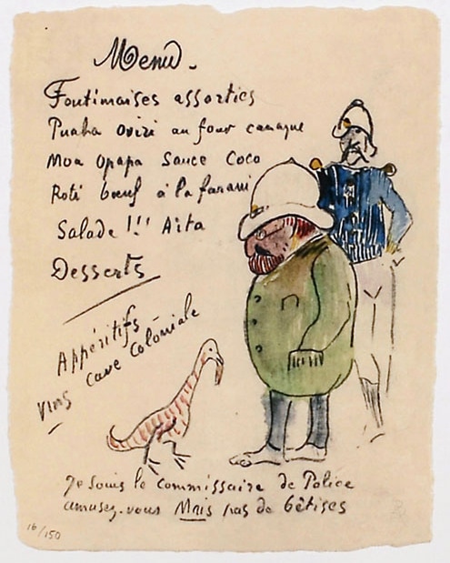 ポール・ゴーギャン 「メニュー・2点組・II」 | | アトリエ・ブランカ