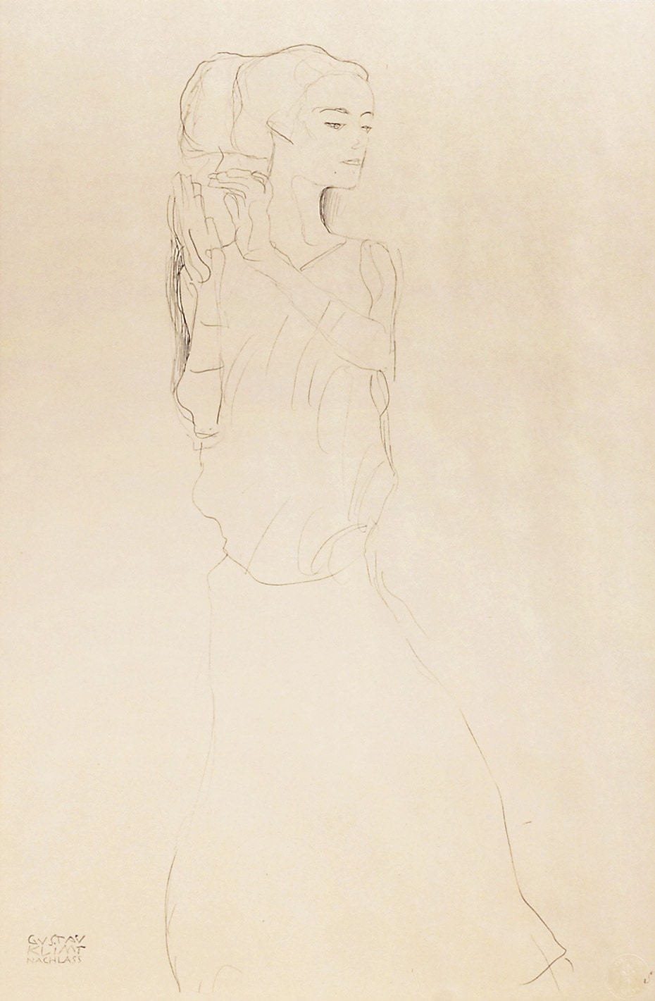 グスタフ・クリムト 「＜毛皮を着たダンサー＞の習作」 | | アトリエ