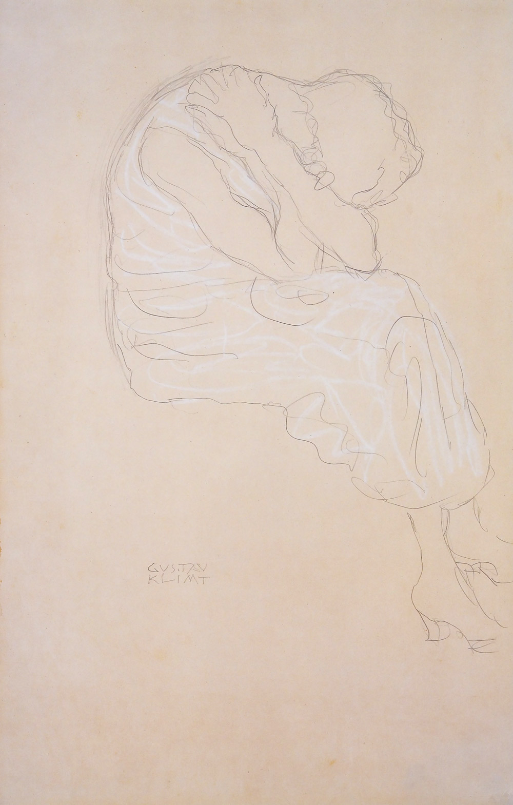 グスタフ・クリムト 「腰を曲げて座っている指導者」 | | アトリエ