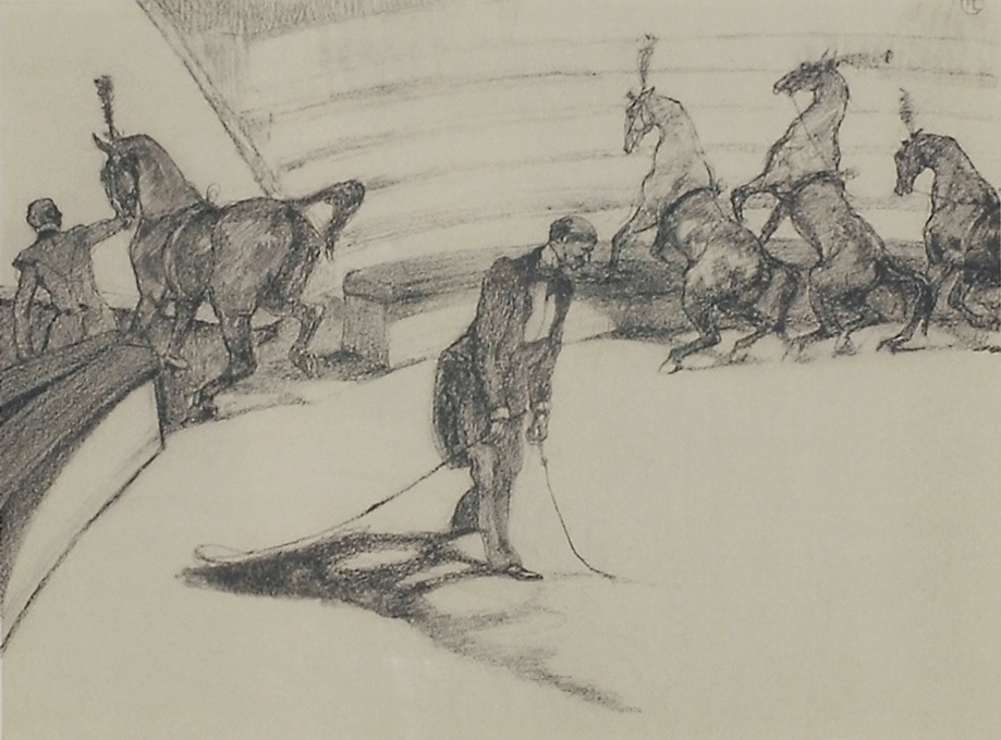 トゥールーズ・ロートレック、馬に鞍をつける砲兵、希少画集画 トゥールーズ・ロートレック、馬に鞍をつける砲兵、希少画集画 馬に鞍