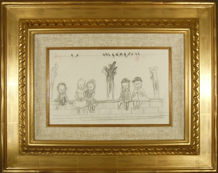 藤田嗣治 「つばめと子供（小）」 | | アトリエ・ブランカ