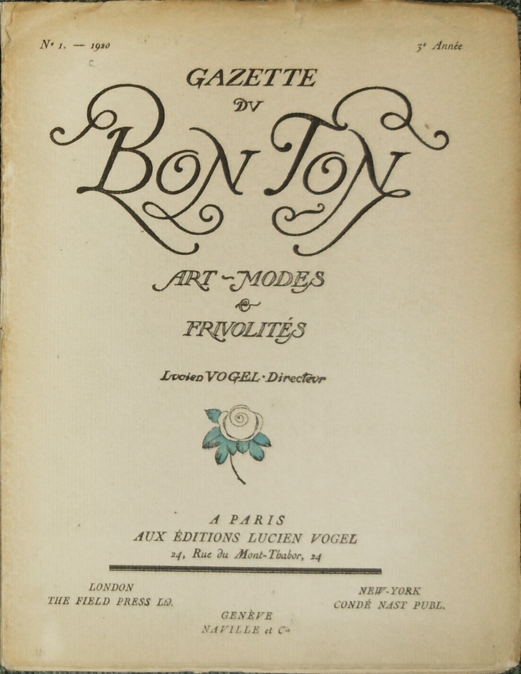 ラウル・デュフィ ファッション誌『ガゼット・デュ・ボン・トン』第1号