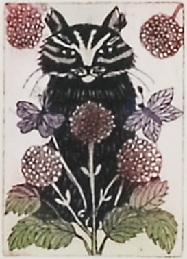 juliette Ramade 絵画 額装品 猫 juliette Ramade 絵画 額装品 猫 ジュリエット・ロマーダ 「ネコの一日