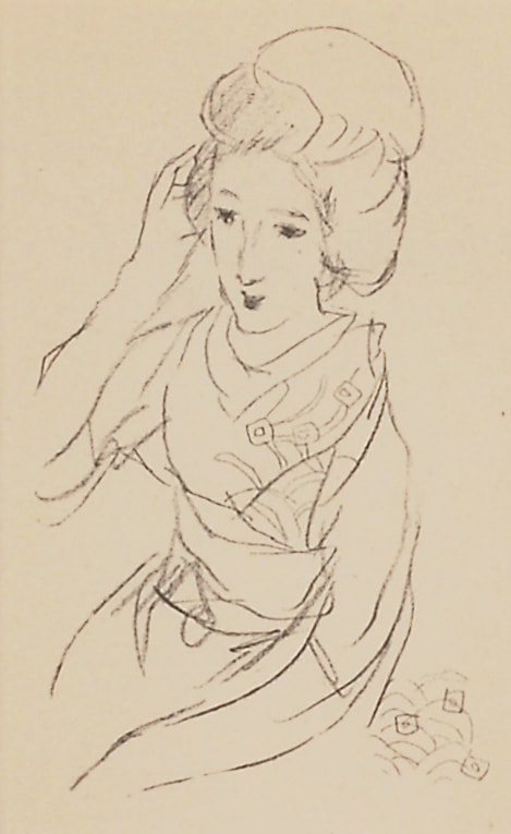 素描夢二の女 竹久夢二素描夢二の女