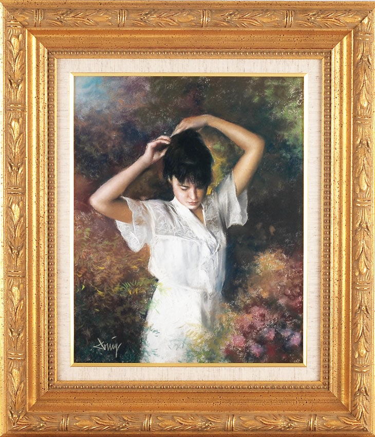 水彩画 原画 フラミンゴの嫁入り フラミンゴアート、ピンクフラミンゴ水彩画、フラミンゴプリント