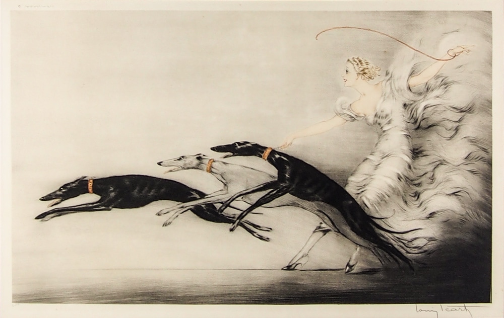 【真作保証】ルイ・イカール「スピード」エッチング 直筆サイン 版画 絵画 ルイ・イカール 「スピードII」 | | アトリエ・ブランカ