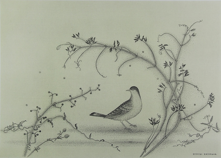 長谷川潔 「野辺小禽」 | | アトリエ・ブランカ