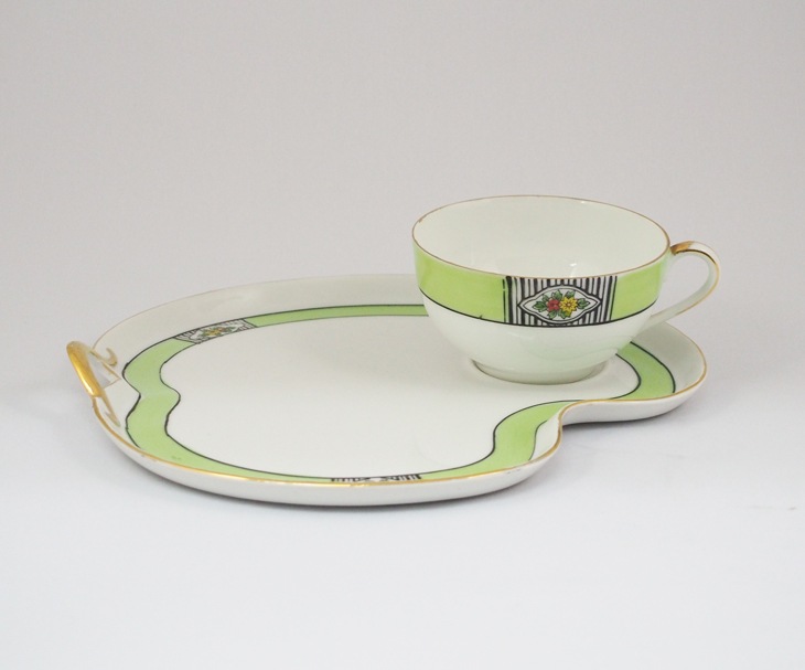オールドノリタケ 「カップ＆クッキーソーサー（緑）」 | | アトリエ