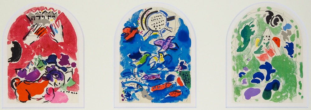 マルク・シャガール　「ステンドグラスの下絵３点組（I）」 マルク・シャガール 「ステンドグラスの下絵3点組（III