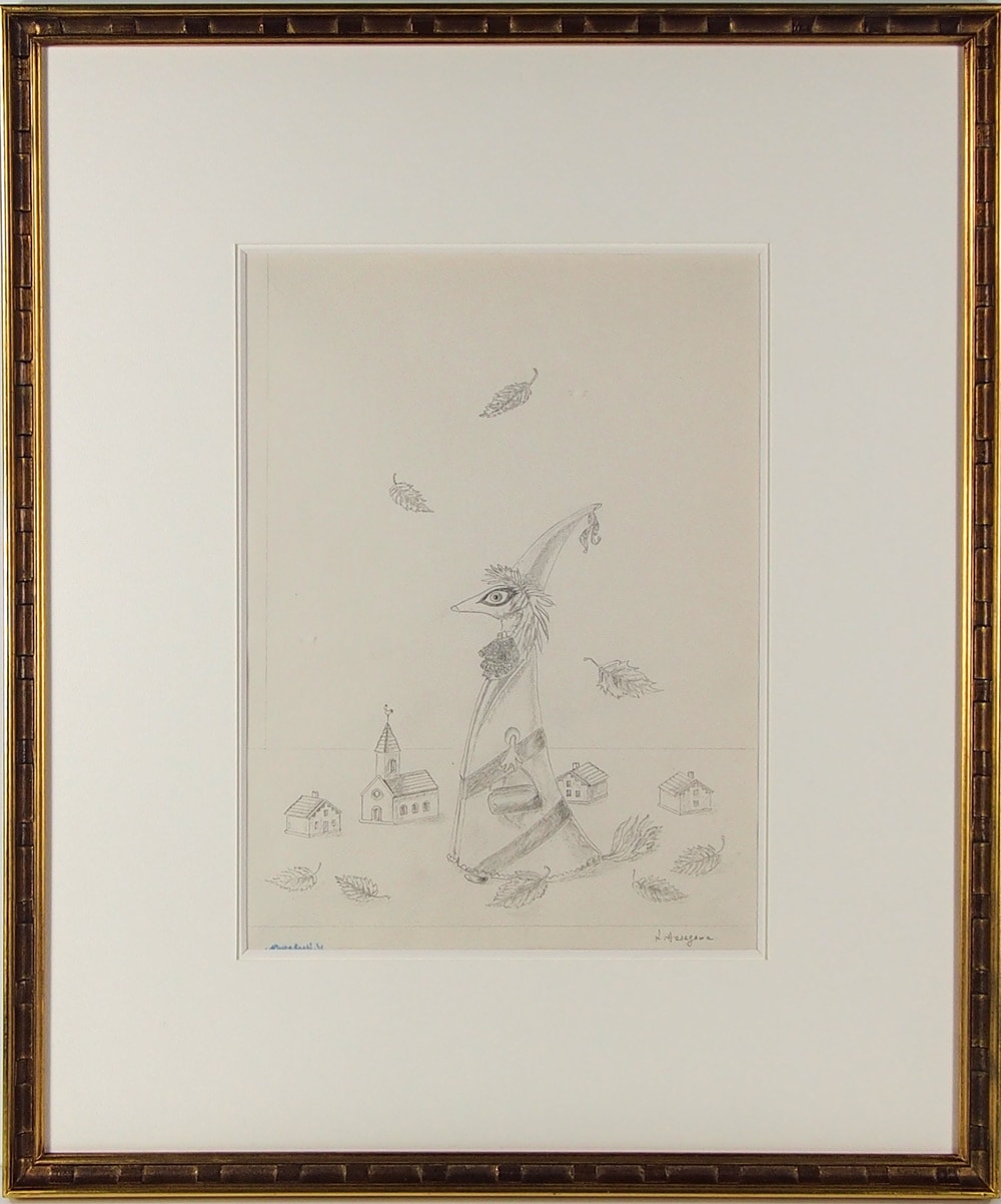 長谷川潔 「仮装したる狐（原画）」 | | アトリエ・ブランカ
