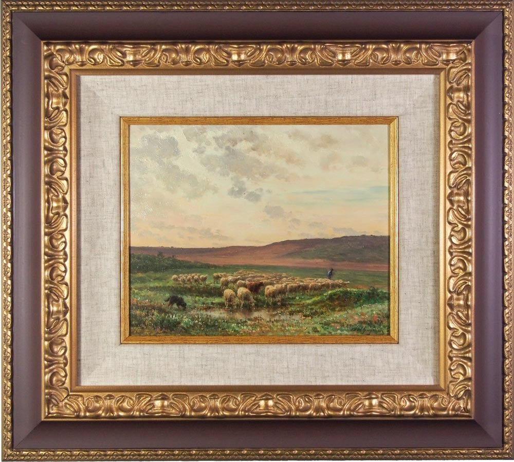 絵画 。壁掛け絵原画手描き【庭でシャンパンを飲んでいる優雅なフランス人女性】 絵画 。壁掛け絵原画手描き【庭でシャンパンを飲んでいる優雅な