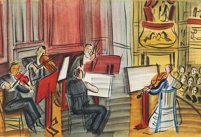 Raoul Dufy、ラウル・デュフィ【Quintette】超希少画・海外レゾネ Raoul Dufy、ラウル・デュフィ【Quintette】超希少画・海外