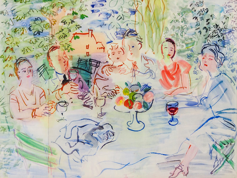 日*1様 ラウル・デュフィ　「リベラシオンのメニュー」　絵画 日*1様 ラウル・デュフィ 「リベラシオンのメニュー」 絵画
