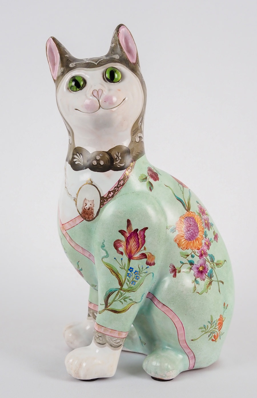 エミールガレ 木製 猫 エミール・ガレ 骨董 猫型置物『黄猫』 | 東京書芸館