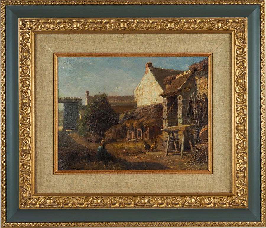 絵画 年代物 アンティーク 絵画 KAG0987-19：英国アンティーク油絵 (風景画、レイト