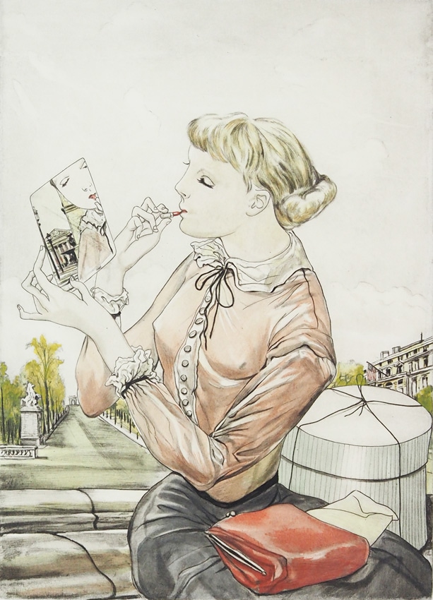 藤田嗣治 「お針子娘」 | | アトリエ・ブランカ