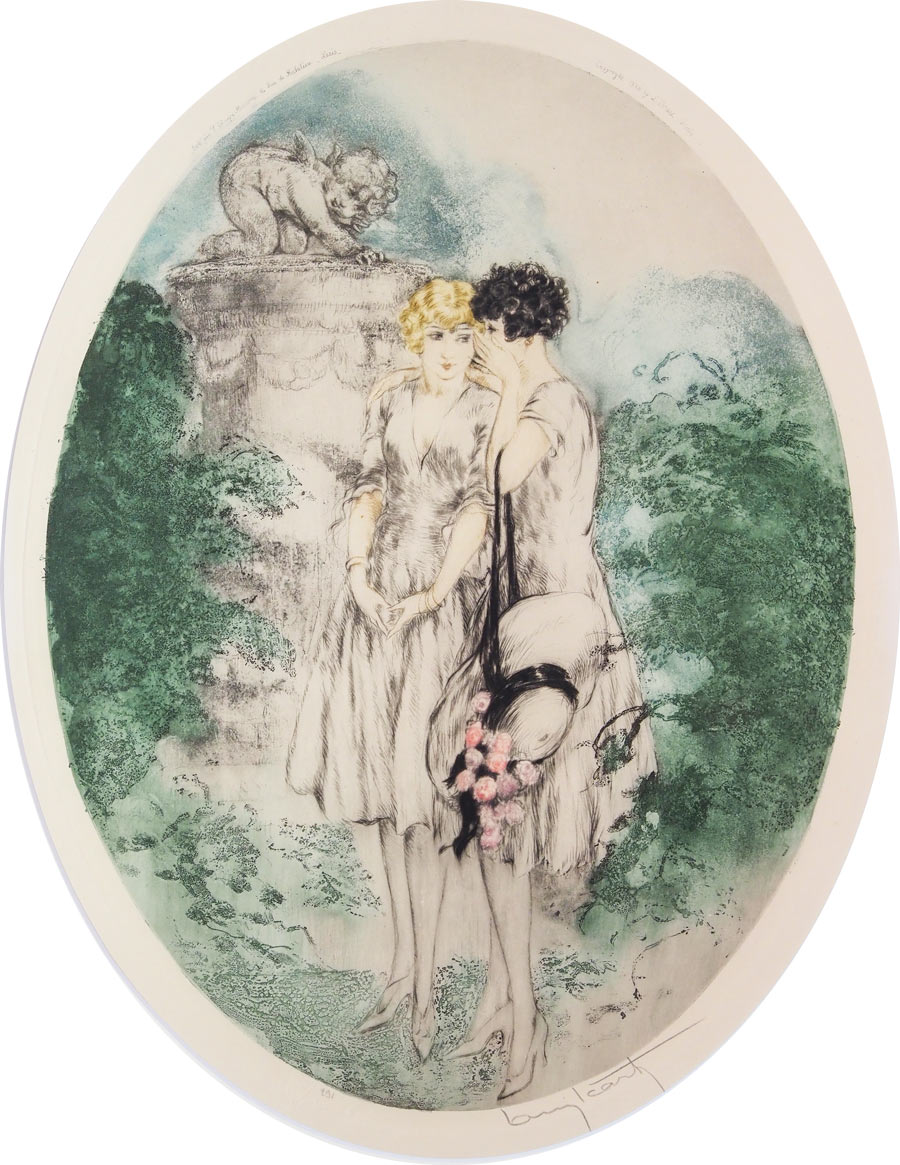 ルイ・イカールの『2人の美人』という画題の表情が可愛い絵です