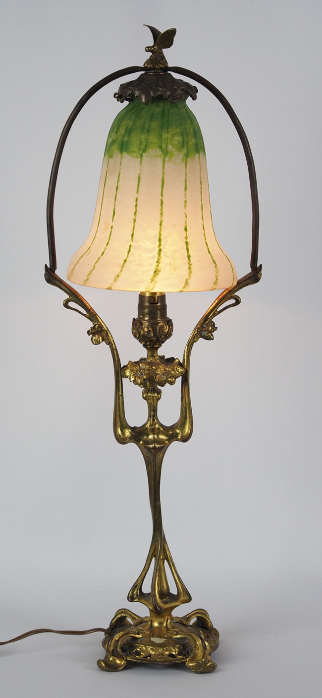 ドーム兄弟ア－ルヌ－ボ－帆船文様パヒュームランプ ドーム兄弟ア