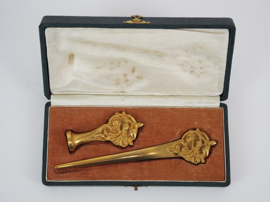 ルネ・ガルディーユ 「花文ペーパーナイフ&シーリングスタンプ