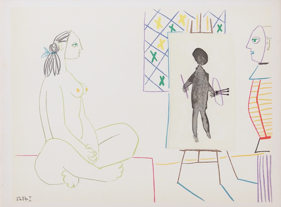 パブロ ピカソ 『 人間喜劇 より Ⅰ』絵画 本 版画 リトグラフ 1954年 Amazon.co.jp: パブロ ピカソ 『 人間喜劇 より Ⅸ 』 絵画 本