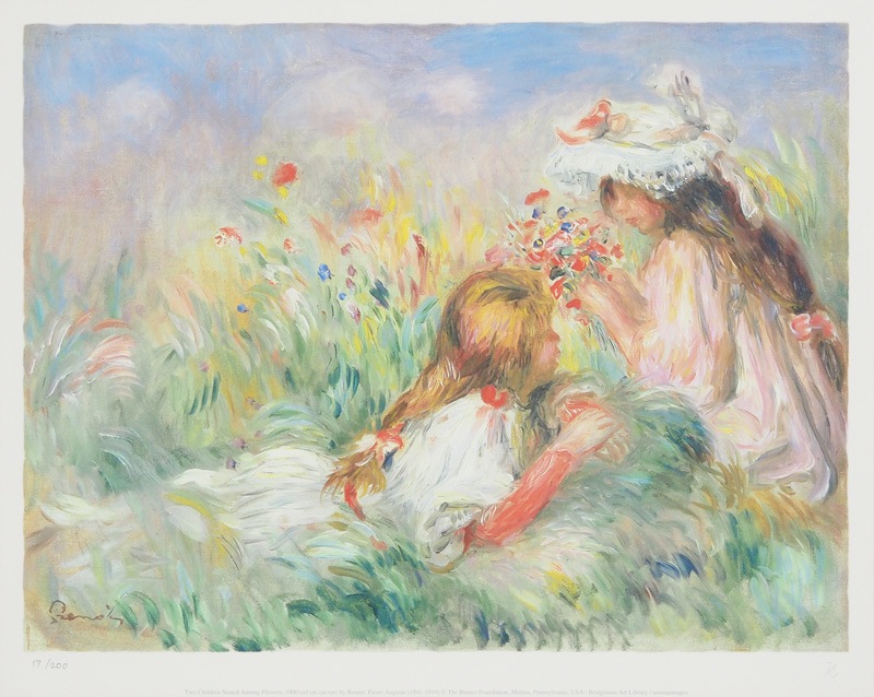 ルノワール 花を持つ少女 ルノアール花を持つ少女フランス