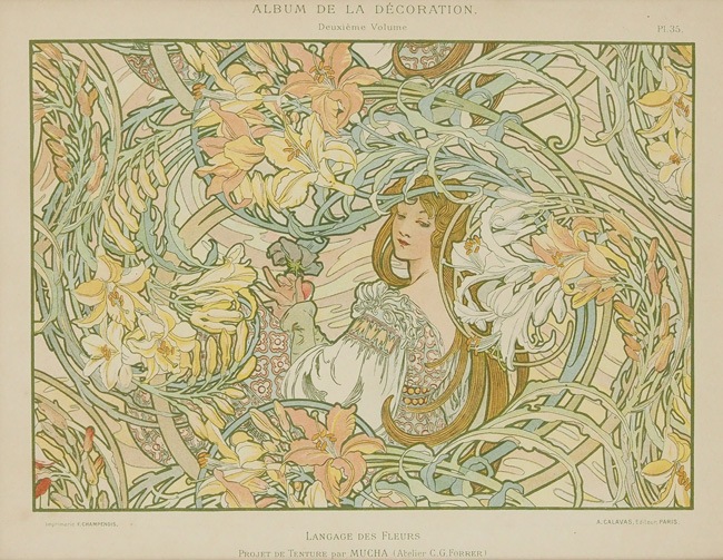アルフォンス・ミュシャ 「花言葉」 | | アトリエ・ブランカ