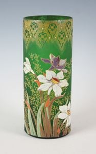 アールヌーボー ガラス花器 ミューラー作 ですが M34-2 アール