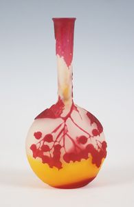 ガラス　フラスコ型花瓶　ガレ？ da79234adf29cd19bdc926e6b440be