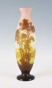 ガレガラス　菓子器　鉢　送料込み0119 ◇エミール・ガレ