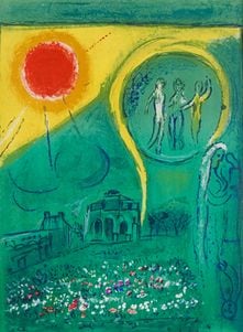 FF/シャガ−ルのリトグラフ 「赤い馬」 楽天市場】マルク・シャガール 赤い馬と太陽 サーカス 絵画