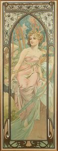 アルフォンス・ミュシャ 「夕べの夢想」 | | アトリエ・ブランカ