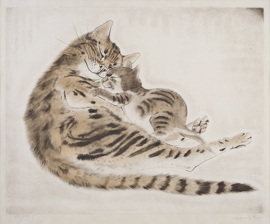 世界の藤田嗣治作・油彩画「猫十態・眠る猫」 世界の藤田嗣治作・油彩画「猫十態・眠る猫」 (藤田嗣治 猫十態