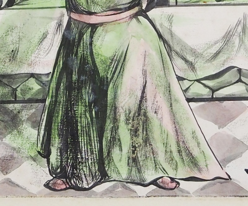 藤田嗣治 「小鳥屋」（水彩画） | | アトリエ・ブランカ