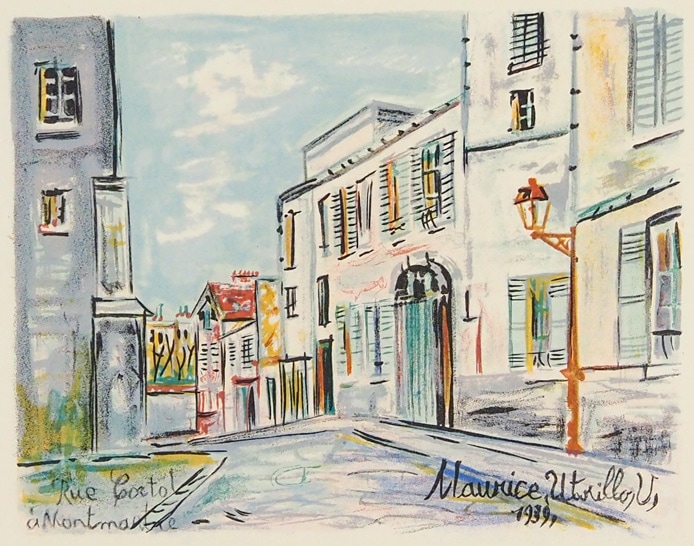 モーリス・ユトリロ、村の通り、オーヴェール・シュル＝オワーズ モーリス・ユトリロ、村の通り、オーヴェール・シュル＝オワーズ