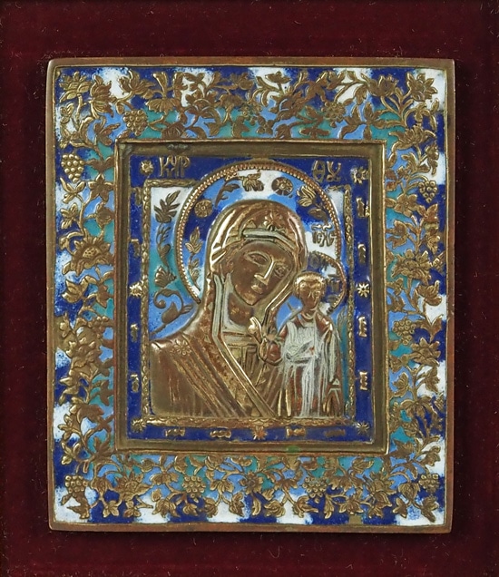 西洋アンティーク　イコン肖像画額　19世紀〜20世紀 西洋アンティーク イコン肖像画額 19世紀〜20世紀