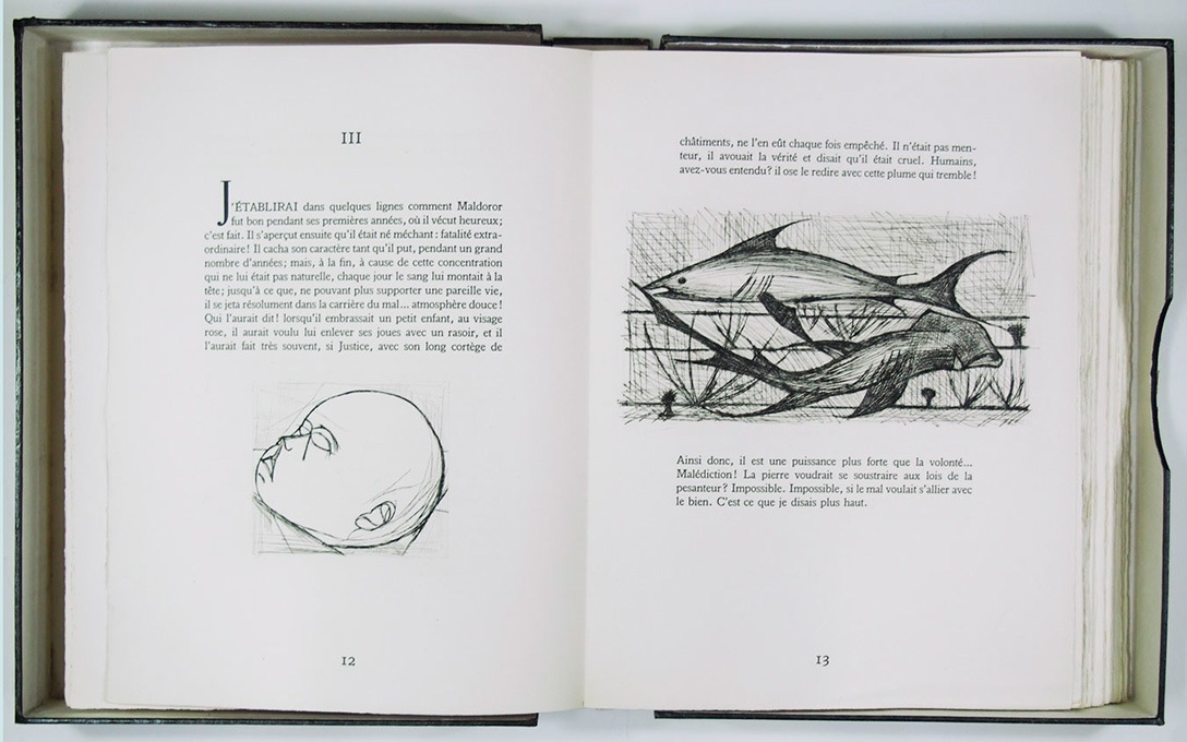 ★銅版画▲　ベルナール・ビュッフェ　『マルドロールの詩』　小品　【ドライポイント】 公式アンティーク家具ラフジュ工房商品詳細ページ真作