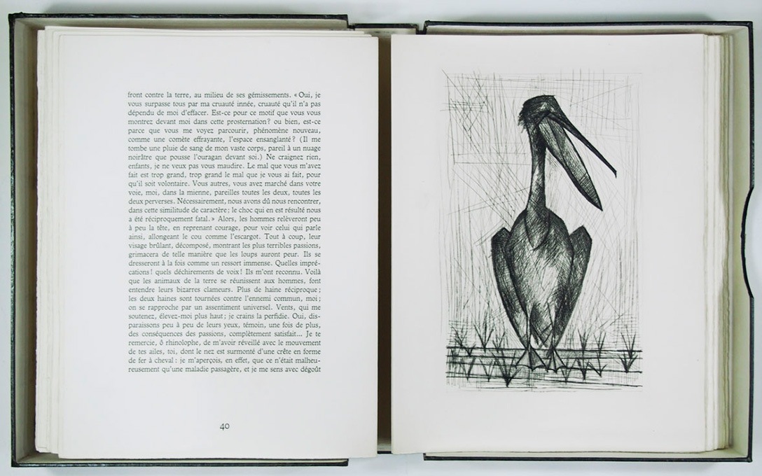 ★銅版画▲　ベルナール・ビュッフェ　『マルドロールの詩』　小品　【ドライポイント】 公式アンティーク家具ラフジュ工房商品詳細ページ真作