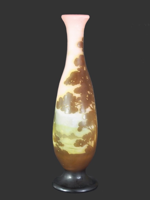 エミール ガレ Emile Galle 湖水風景文 花瓶 35.5㎝ Amazon.co.jp: エミール・ガレ Emile Galle 湖水風景文花瓶 35.5