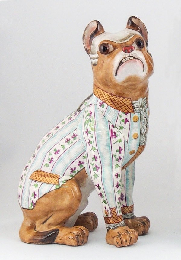 いぬ 犬 陶器 ミニチュア 置物 インテリア 工芸品 美術品 A3126 【公式