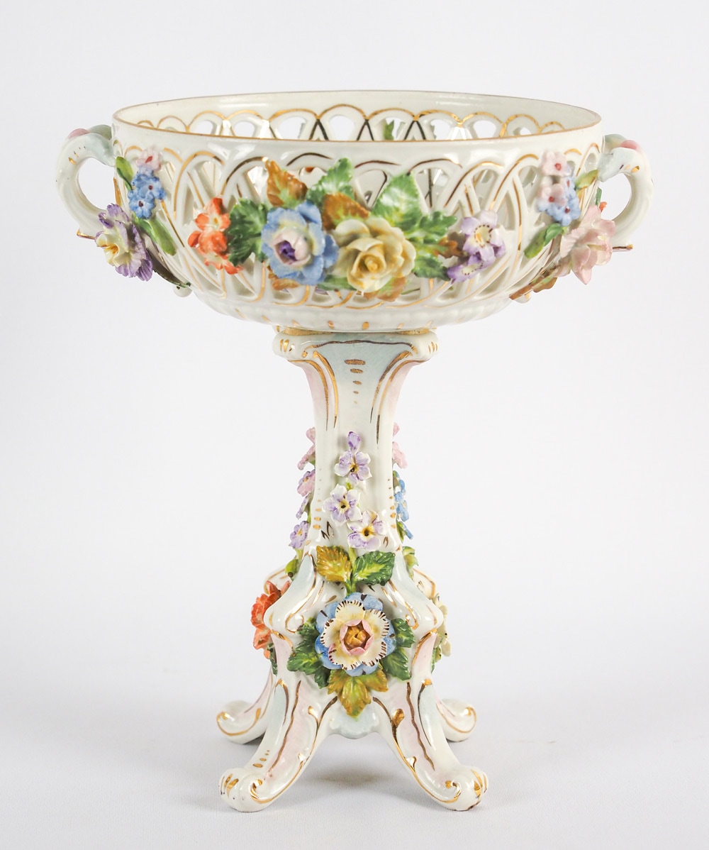 ドレスデン 「花文透かしコンポート」 | | アトリエ・ブランカ