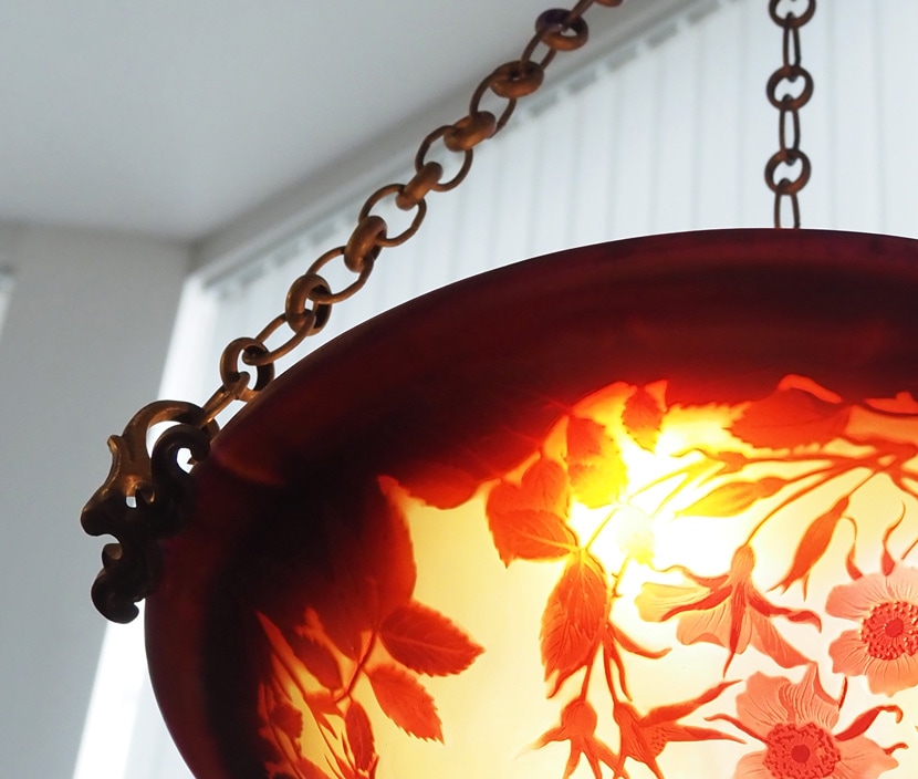 エミール・ガレ 「野バラ文天吊灯」 | | アトリエ・ブランカ