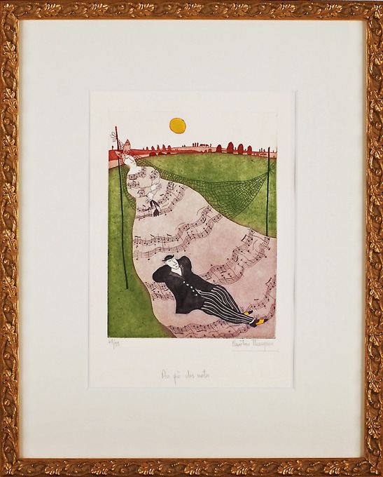 真作Christine Thouzeau コンセト・デ・チューリップス 版画