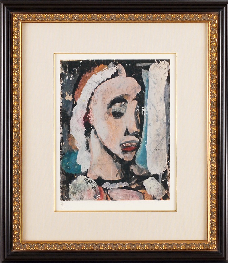 リトグラフ 【作家名】ＧＥＯＲＧＥＳ・ＢＬＯＵＩＮ（ジョルジュ・ブルアン） GEORGES BLOUIN (ジョルジュ・ブルアン) 「サントリーニ島のゼラニウム