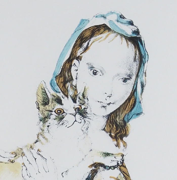 藤田嗣治 「猫を抱く少女」 | | アトリエ・ブランカ