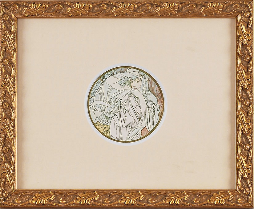 P*m様 【アルフォンス・ミュシャ】限定300部『月光』☆保証書＆証明書付きリト アルフォンス・ミュシャ 「3月・Mars（円窓）」 | | アトリエ