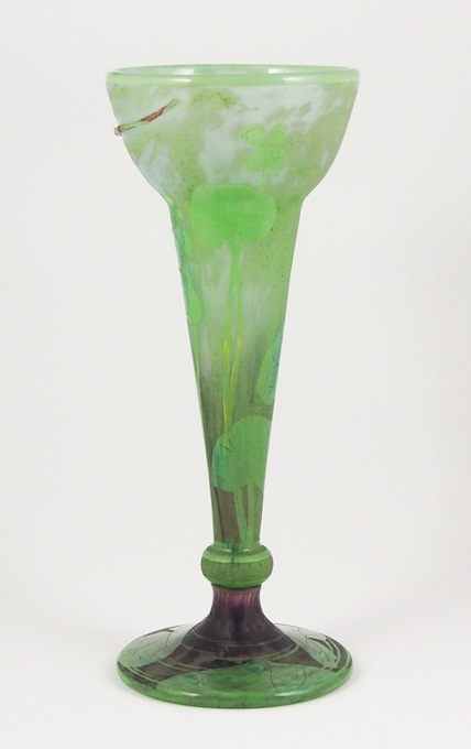 ドーム工房　花瓶 ドーム工房「冬景色文扁壷型花瓶」《アンティックかとう》