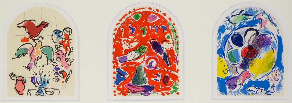 マルク・シャガール 「ステンドグラスの下絵3点組（II