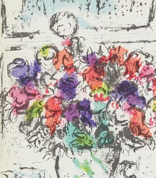 マルク・シャガール 証明書 リトグラフ「Les Anemones　28/150」